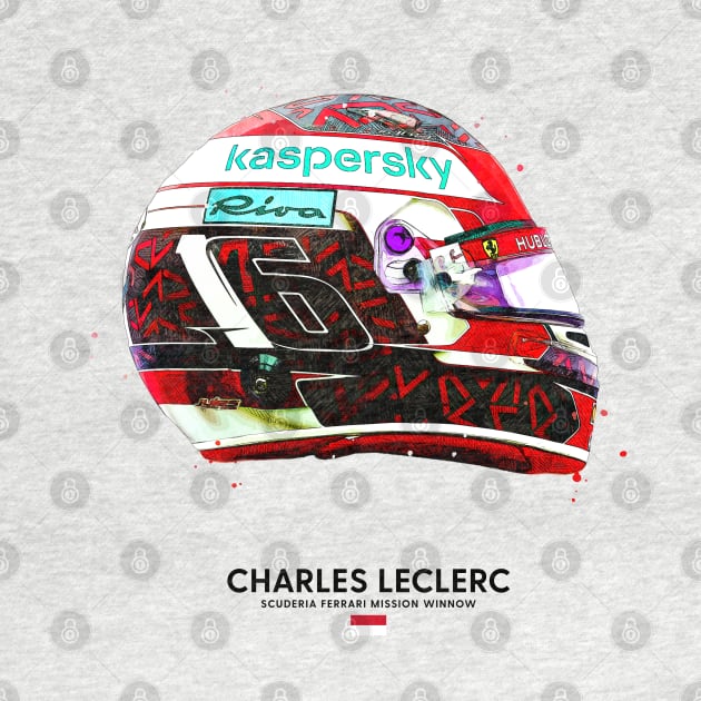 F1 2020 Charles Leclerc Crash Helmet by DB Motorsport Designs